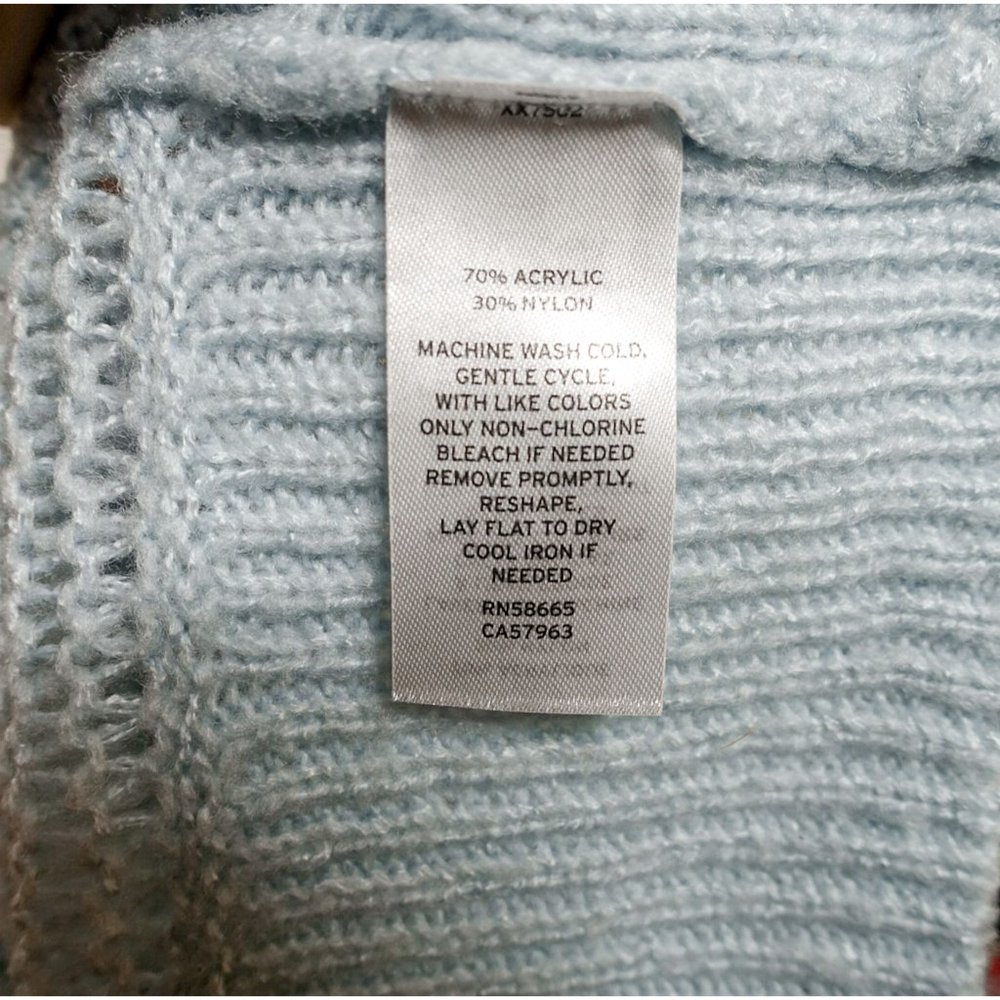 Tucker + Tate Girls Med 8/10 Sweater Crop Knit Blue Acrylic Blend Button Front - Picture 4 of 4